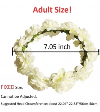 Headbands Flower Crown Floral Hair Wreath Wedding Headband Festival Garland - Bluepurple - CZ18NZS7DHY $13.17