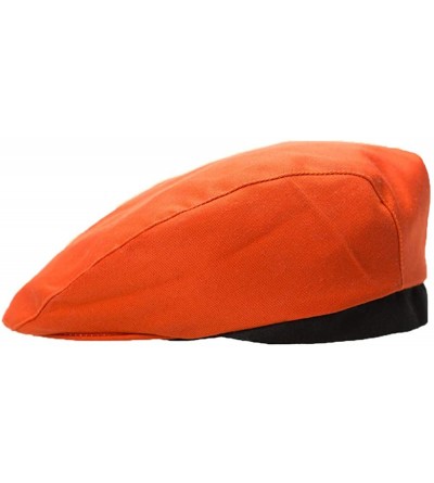 Skullies & Beanies Men Women Chef Catering Baker Kitchen Cook Hat Duckbill Beret Caps - Orange - C518IR8KUT3 $7.03