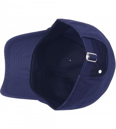 Baseball Caps Men Plain Cotton Basic Baseball Cap Plus Big Size 2XL 3XL 4XL Hat Truckers - Navy - CN18G3E9E2H $19.72