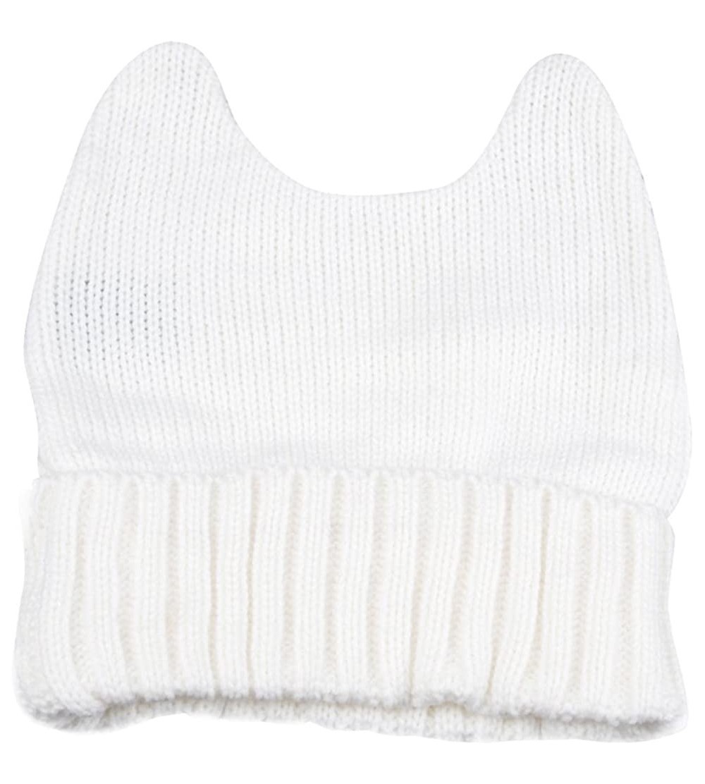 Skullies & Beanies Women Pussy Cat Beanie - Off White - CZ12NAE7DCR $7.87