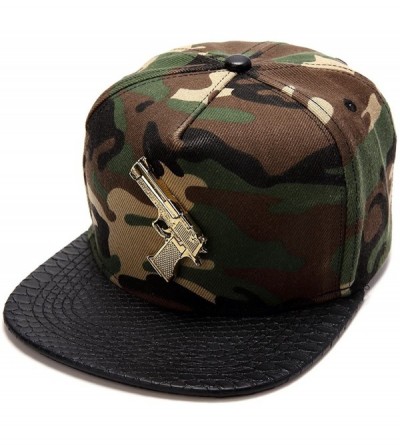 Baseball Caps Ralink Pistol Adjustable Flat Bill Snapback Men Baseball Hip-hop Cap Hat for Women's - Camouflage - CG18EO637DH...