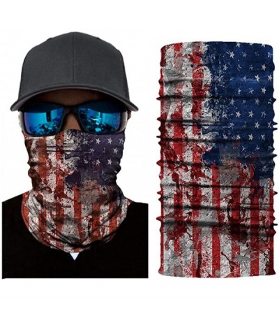 Balaclavas Seamless Bandana Headband Headwear Balaclava Head Wrap Scarf Neck - Vintage Usa Flag - C7197X3W7M2 $13.53