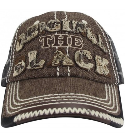 Baseball Caps Mens Distressed Vintage Denim Dry Baseball Snapback Trucker Hat - Brown - CG12F9QV8UR $10.26