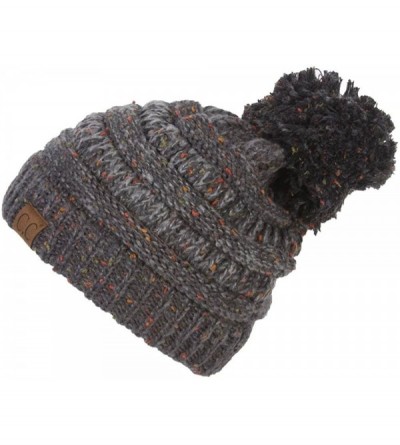 Skullies & Beanies Warm Cable Knit Thick Soft Beanie w/Pom - Melange Grey - C912N1V9C56 $14.28