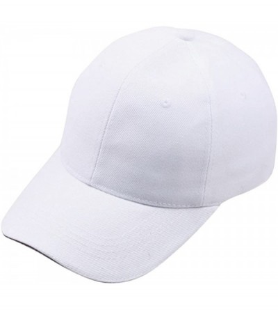 Baseball Caps Unisex Hats for Summer Baseball Cap Dad Hat Plain Men Women Cotton Adjustable Blank Unstructured Soft - White -...