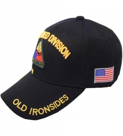 Baseball Caps US Warriors U.S. Army 1st 2nd 3rd Armored Division Baseball Hat One Size Black - 1st Armored Division - CF18O2Y...