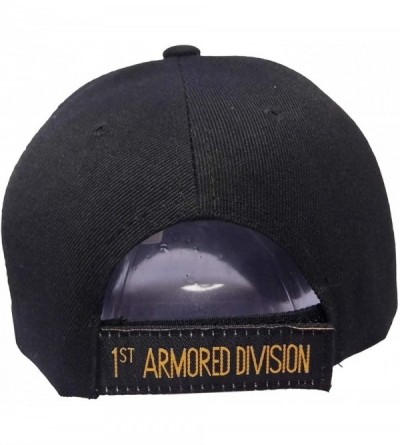 Baseball Caps US Warriors U.S. Army 1st 2nd 3rd Armored Division Baseball Hat One Size Black - 1st Armored Division - CF18O2Y...