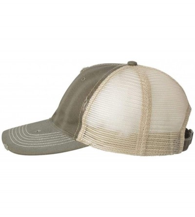 Baseball Caps Bounty Dirty-Washed Mesh Cap - Olive/Khaki - CN12D98M4QT $7.79