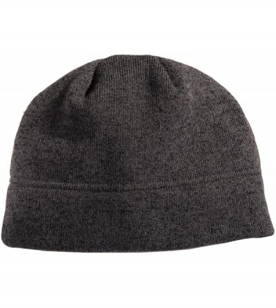 Skullies & Beanies Heathered Knit Beanie - Black Heather/Charcoal - CV119WU606J $10.64