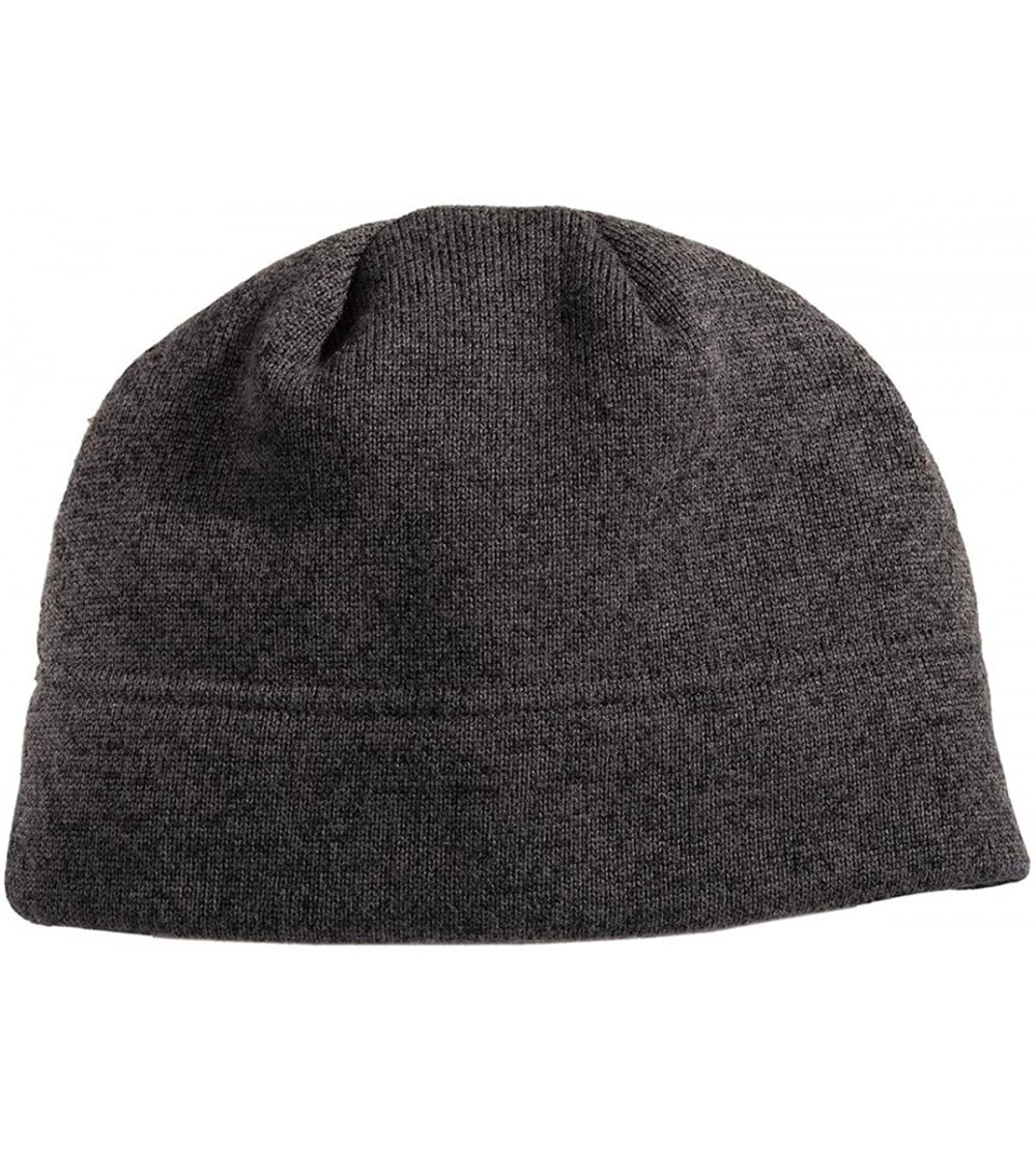 Skullies & Beanies Heathered Knit Beanie - Black Heather/Charcoal - CV119WU606J $10.64