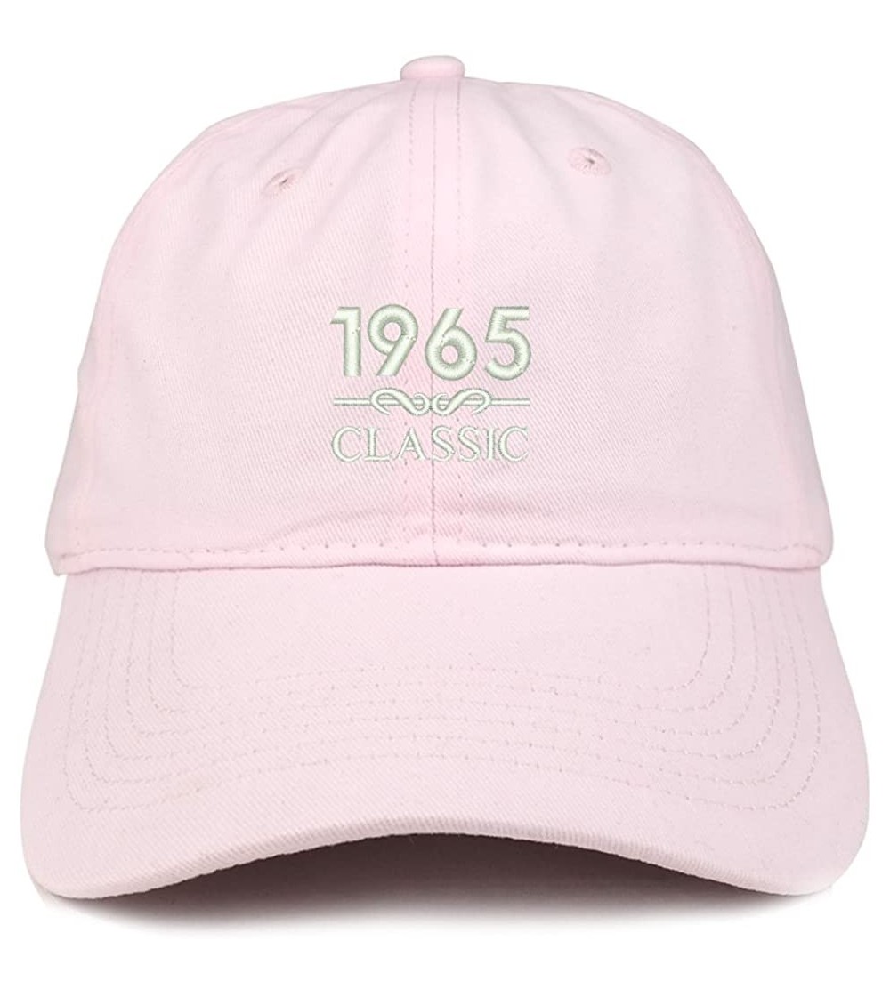 Baseball Caps Classic 1965 Embroidered Retro Soft Cotton Baseball Cap - Light Pink - CB18COC8I2U $13.70