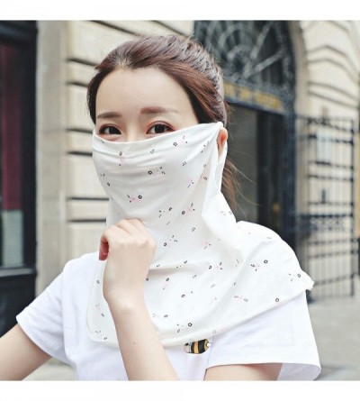 Balaclavas Protection Protective Breathable Lightweight - Floral White - CY18STNHNHK $12.22