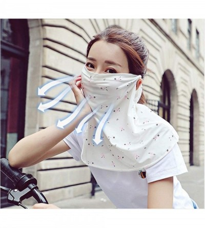 Balaclavas Protection Protective Breathable Lightweight - Floral White - CY18STNHNHK $12.22