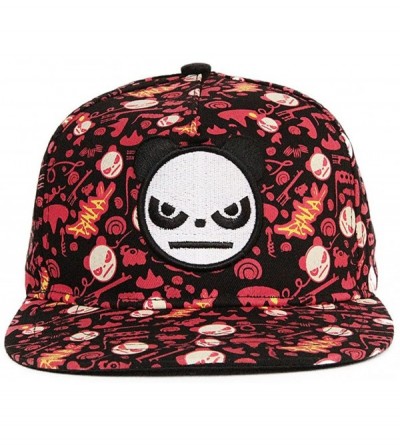 Baseball Caps Unisex Casual Flat Bill Brim Hat Hip Hop Visor Cap Embroidery Panda - Black - CM11YTH1YZR $12.19