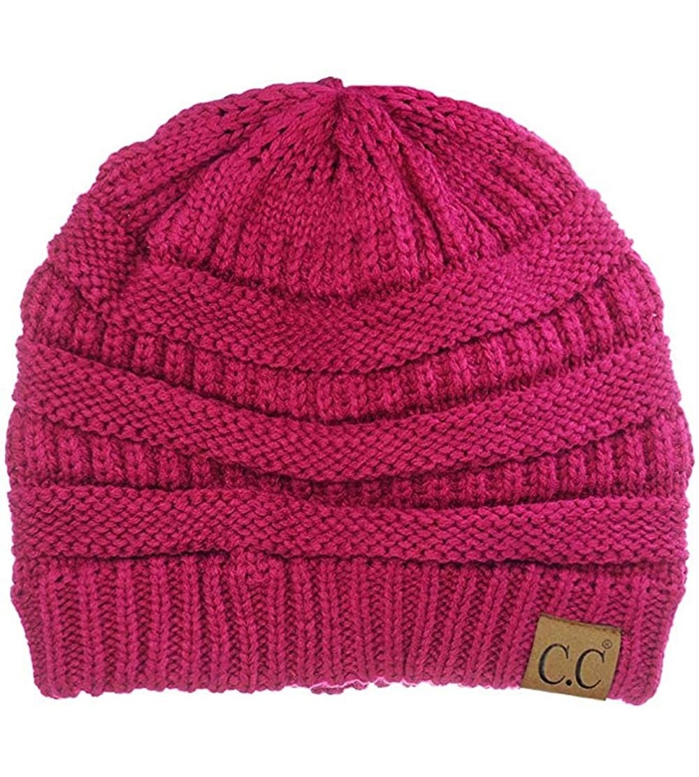 Skullies & Beanies Women's Classic CC Beanies One Size Fuschia - CX1859Q9ZA7 $12.66