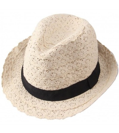 Sun Hats Women's Cotton Foldable UV Protection Beach Sun Hat - Beige - CO124C2JNR9 $7.91