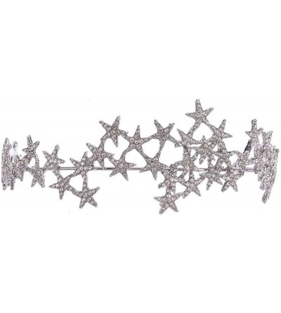 Headbands Bride Wedding Crystal Rhinestone Star Crown Hair Accessories(N432) - 1-star - CB182ESQD6Y $40.42