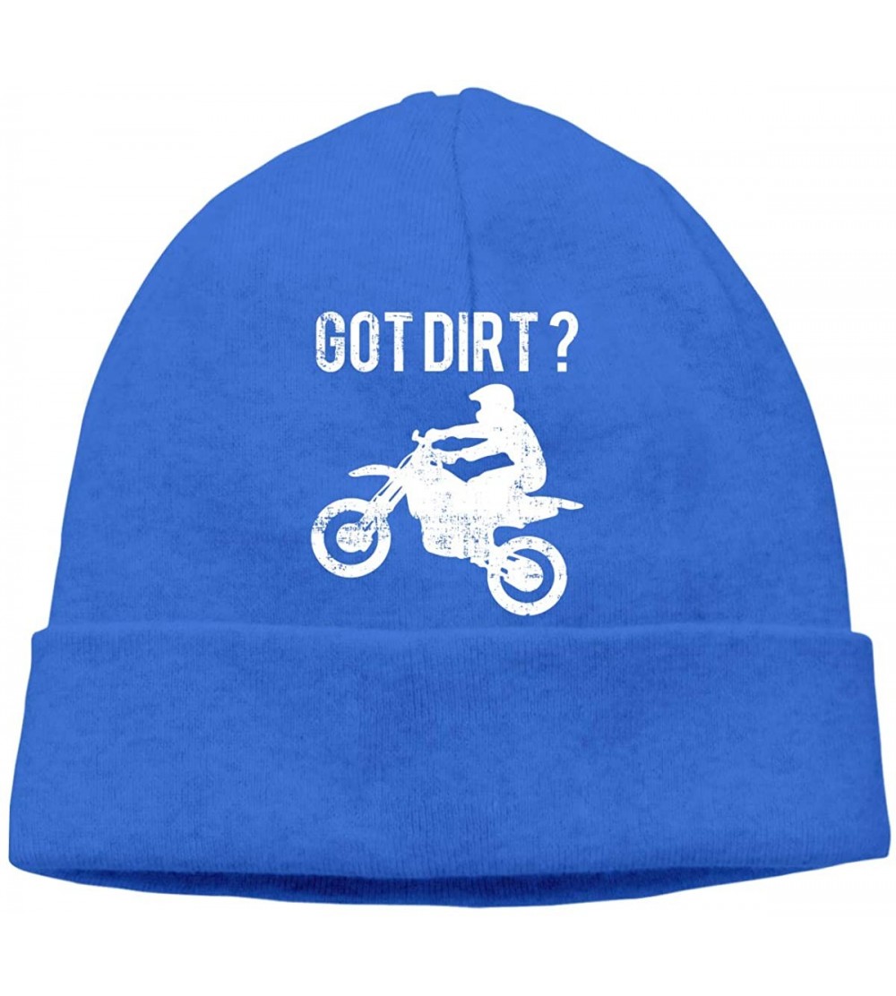 Skullies & Beanies Beanie Hat Got Dirt Bike Warm Skull Caps for Men and Women - Blue - C618KI7O6EZ $22.64