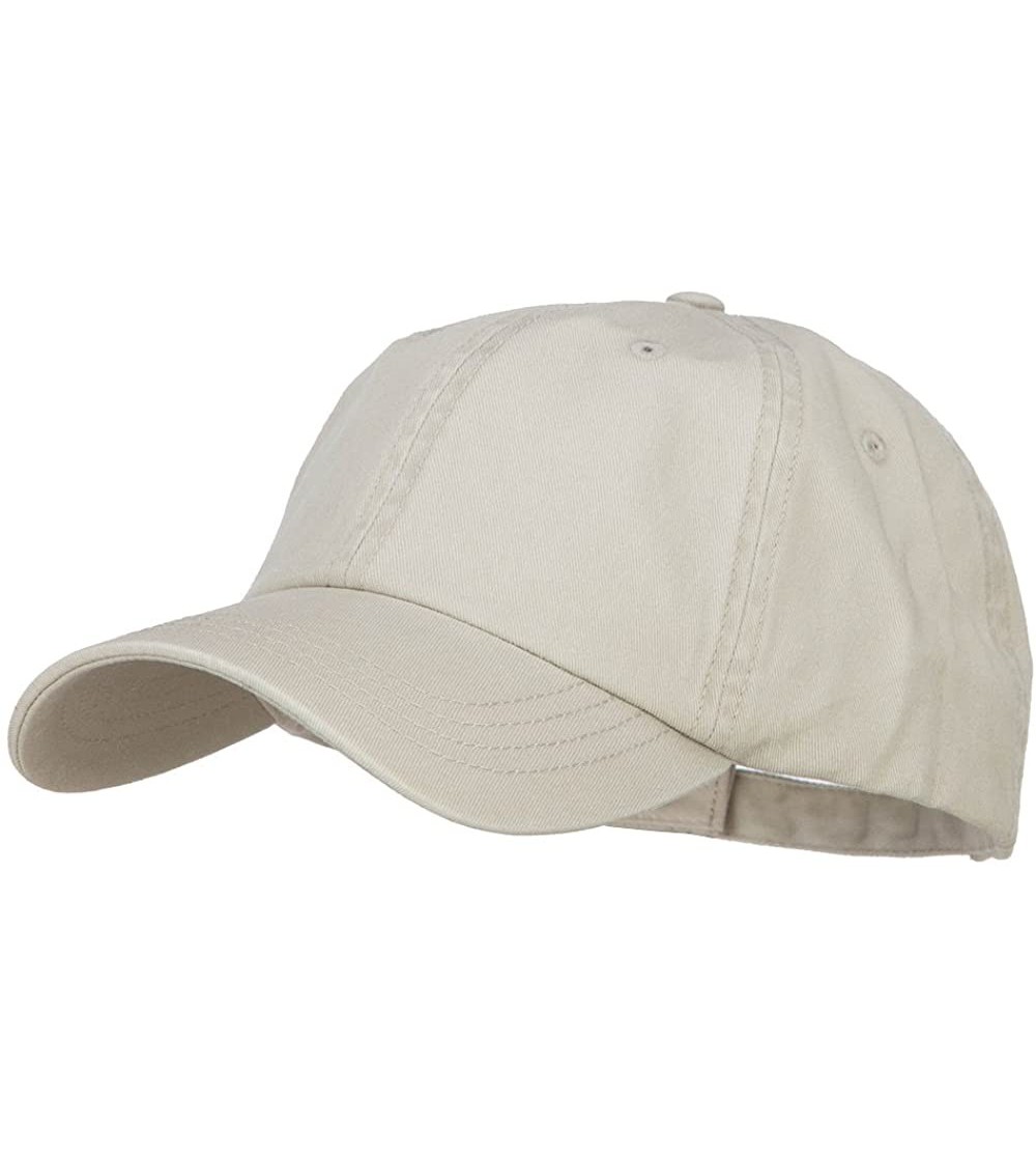 Baseball Caps Big Size Washed Pigment Dyed Cap - Stone - CA184394L9X $22.55