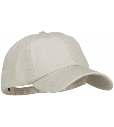 Baseball Caps Big Size Washed Pigment Dyed Cap - Stone - CA184394L9X $22.55