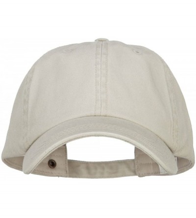 Baseball Caps Big Size Washed Pigment Dyed Cap - Stone - CA184394L9X $22.55