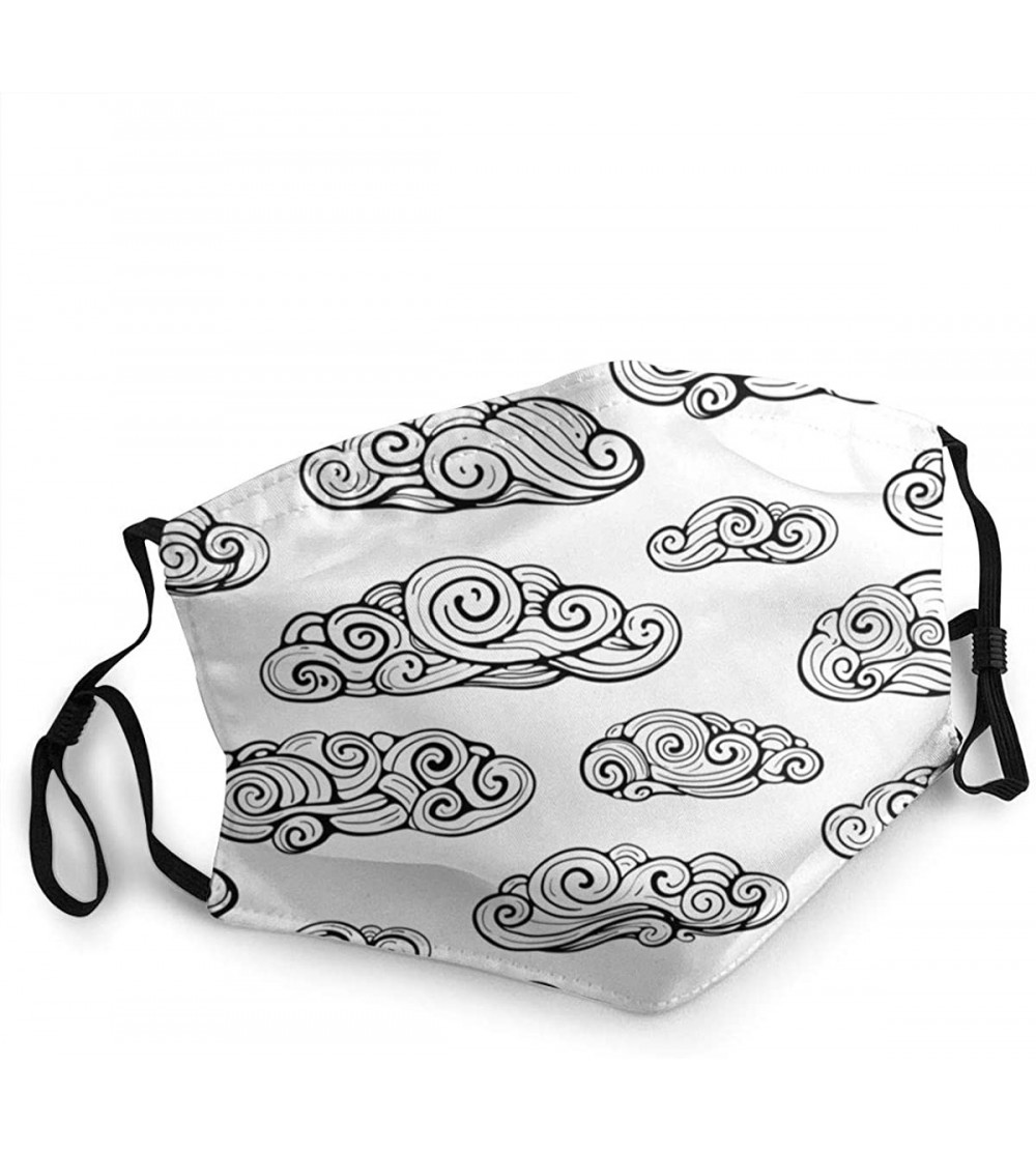 Balaclavas Hawaiian Tropical Printed Adjustable Face Mask - 17 Black - CX199GQH058 $25.51