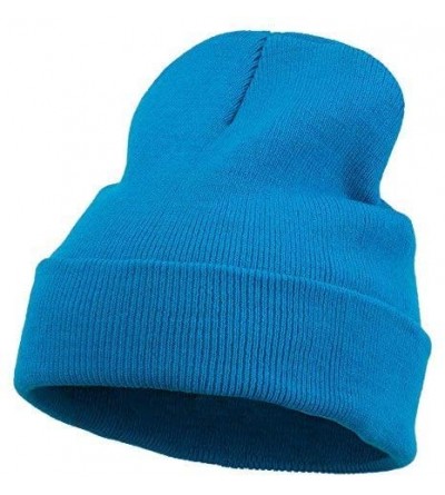 Skullies & Beanies 12 Inch Long Knitted Beanie - Aqua - CU11USND0UD $10.88