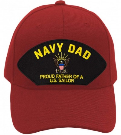 Baseball Caps Navy Dad - Proud Father of a US Sailor Hat/Ballcap Adjustable One Size Fits Most - Red - CX18KR5QIC8 $50.27