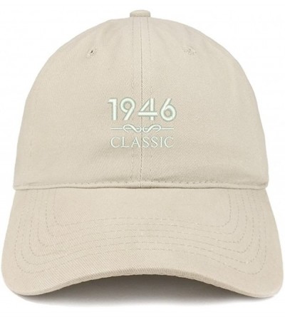 Baseball Caps Classic 1946 Embroidered Retro Soft Cotton Baseball Cap - Stone - CJ18D024486 $21.89