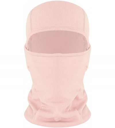 Balaclavas Balaclava Face Mask Adjustable Windproof UV Protection Hood - Pink - CA18625AYH6 $7.75