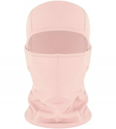 Balaclavas Balaclava Face Mask Adjustable Windproof UV Protection Hood - Pink - CA18625AYH6 $7.75
