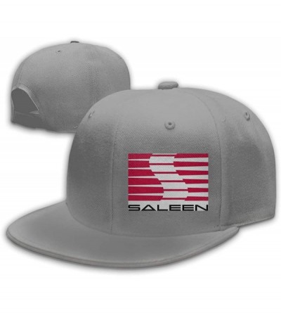 Baseball Caps Mens Saleen Logo Cotton Baseball Snapback Hats Adjustable Six Panel Caps - Gray - CD18WXQM0HE $28.16