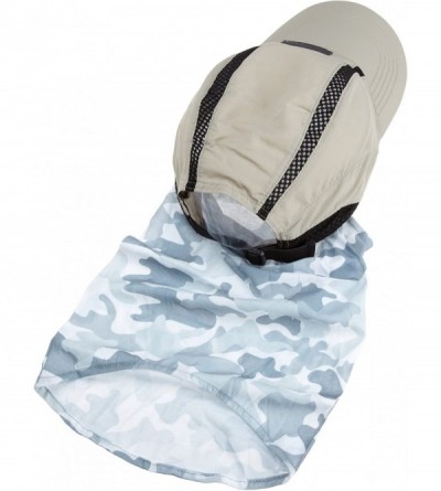 Sun Hats 3901 Shanty Quick Shade Hat Cap with Built-In Pull Down Face and Neck Protection - Tan/Camo - CV115M3L9OX $35.34