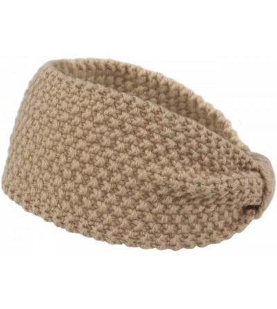 Headbands Women's Winter Knit Headband - Bow - Tan - CA12OCD41SV $28.06
