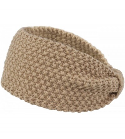 Headbands Women's Winter Knit Headband - Bow - Tan - CA12OCD41SV $10.40