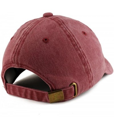Baseball Caps Mom Embroidered Pigment Dyed Unstructured Cap - Wine - C118D4E29U9 $22.16