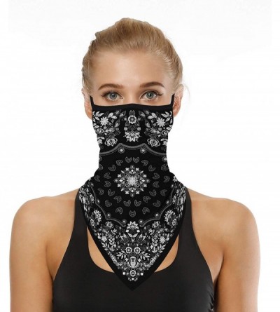 Balaclavas Printed Outdoor Cycling Hanging mask- Sports Mask Ice Silk Neck Cover Hang Ear Triangle Face Mask Tube Scarf - CX1...
