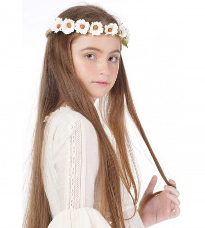 Headbands Daisy Flower Headband Wreath Boho Garland - Perfect for Wedding Festivals- Casual wears & Photography - daisy - CM1...