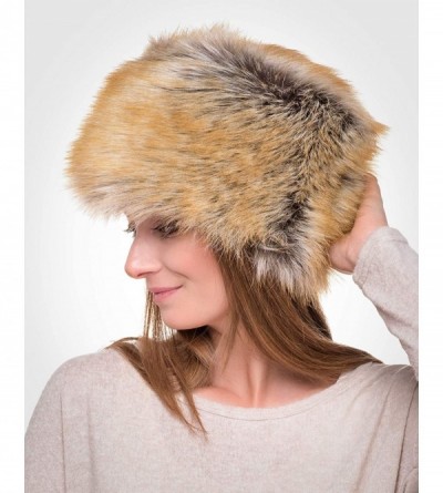 Bomber Hats Russian Faux Fur Hat for Women - Like Real Fur - Comfy Cossack Style - Ginger Fox - CY126AXB96F $20.92