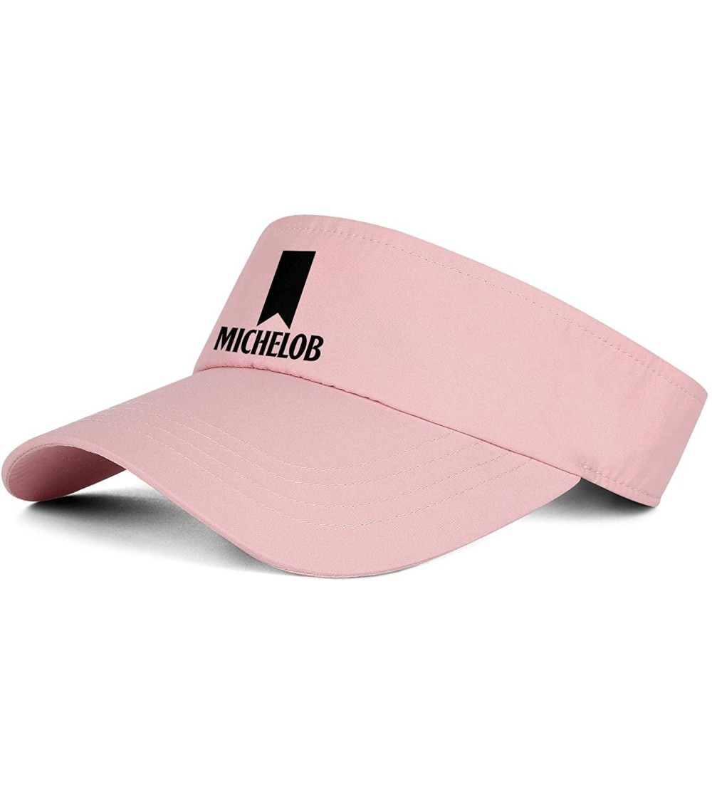 Visors Sports Visor Hats Michelob-Ultra- Men Women Sport Sun Visor One Size Adjustable Cap - Pink-13 - C618WIKHZRE $18.44