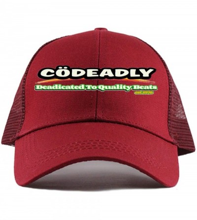 Baseball Caps Personalized Snapback Trucker Hats Custom Unisex Mesh Outdoors Baseball Caps - Wine Red - CB18QXA9SGA $22.28