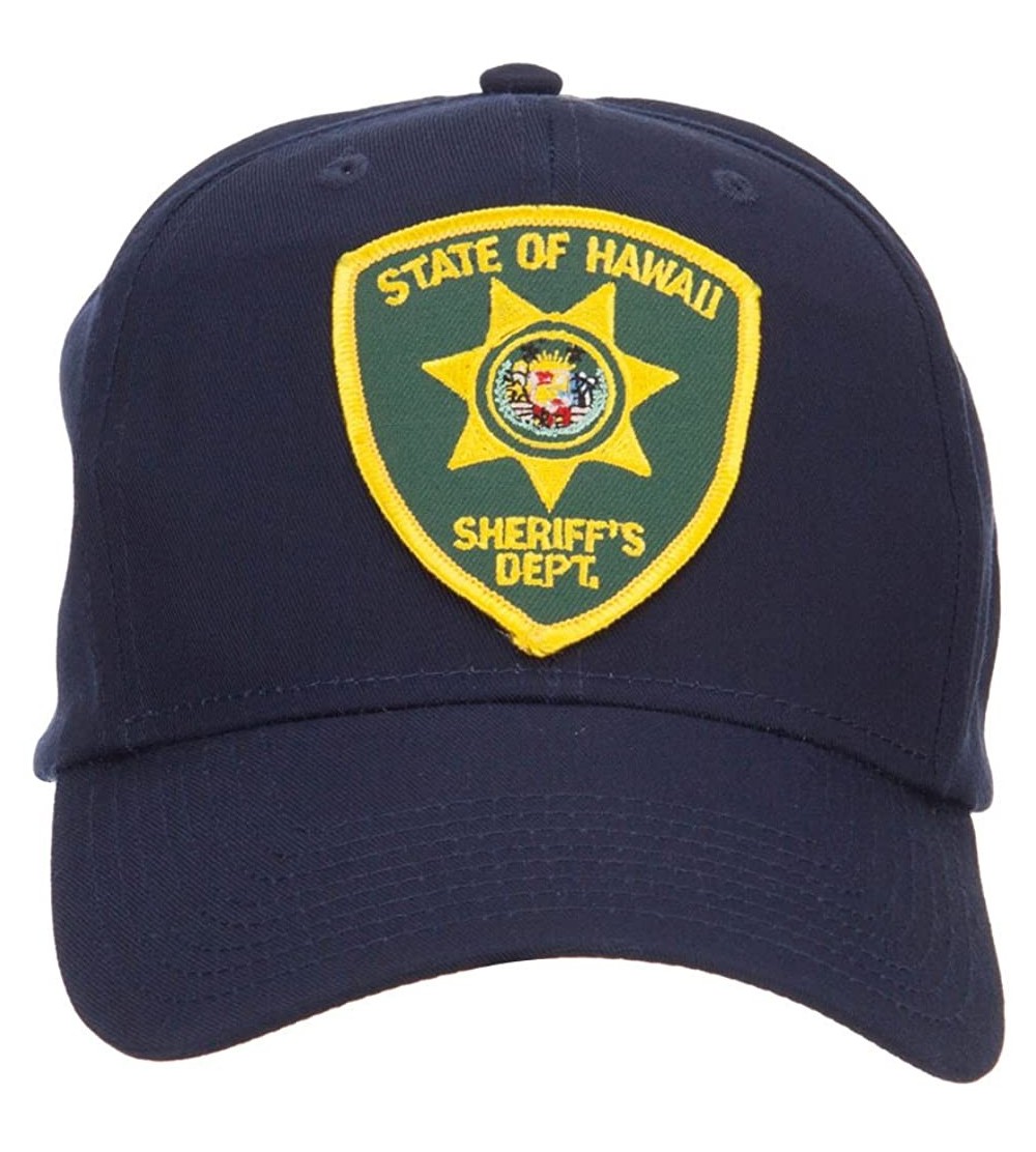 Baseball Caps Hawaii State Sheriff Patched Cap - Navy - C2124YMRBT9 $20.53