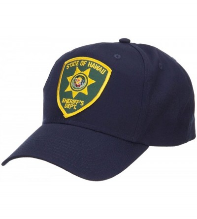 Baseball Caps Hawaii State Sheriff Patched Cap - Navy - C2124YMRBT9 $41.60
