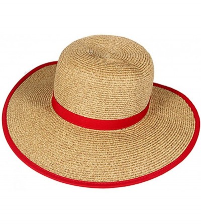 Sun Hats French Laundry Packable Crushable Travel Hat - Red - CB11LZX71DR $22.78