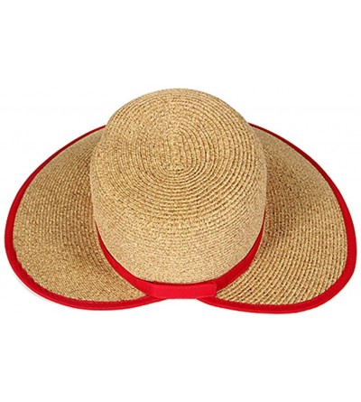 Sun Hats French Laundry Packable Crushable Travel Hat - Red - CB11LZX71DR $22.78