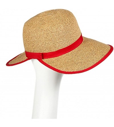 Sun Hats French Laundry Packable Crushable Travel Hat - Red - CB11LZX71DR $22.78