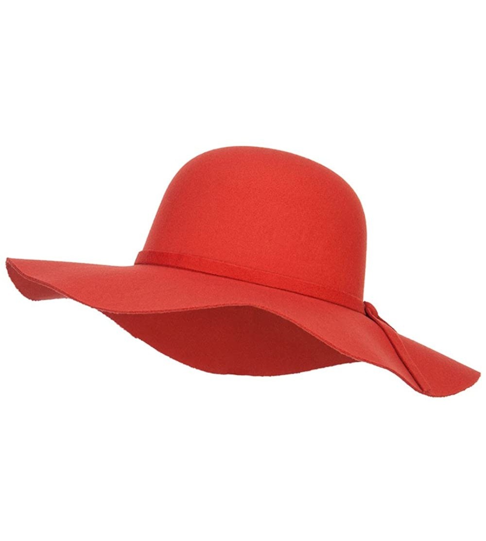 Sun Hats Polyester Floppy Wide Brim Hat - Rust - CW12CX1IEF3 $40.28