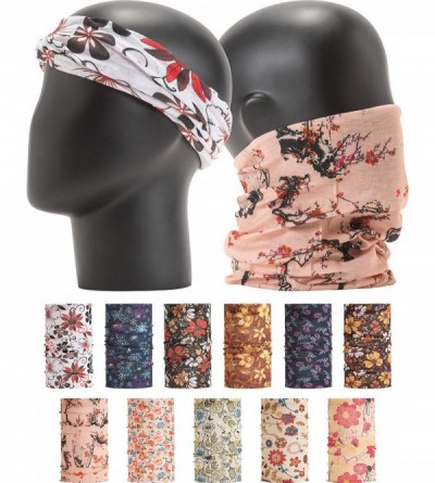 Headbands Pattern Headwear Headband Bandana - Colorful Flowers No.1+2- 11pcs Total - CY18O8II0NG $30.26