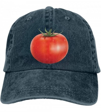 Skullies & Beanies Unisex Adult Denim Caps Tomato Funny Logo Vintage Adjustable Cowboy Baseball Cap - Navy - CW18OTSN265 $18.59