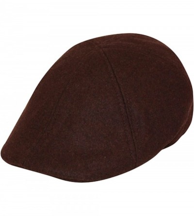 Newsboy Caps Men's Wool Blend Newsboy Duckbill Driving Cap Ivy - Brown - CB12NTYEWF5 $13.87